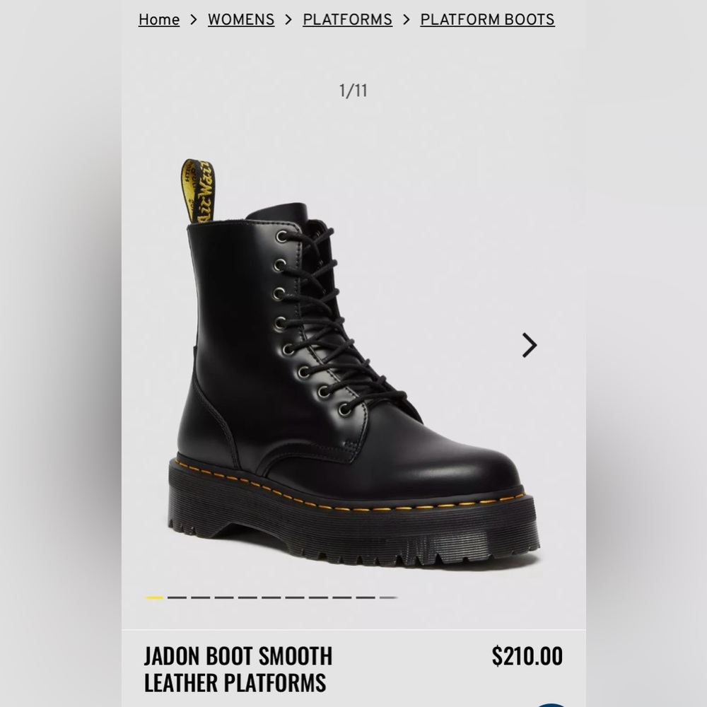 Dr Martens Jadon Platform Size 5 US - LIKE NEW!
